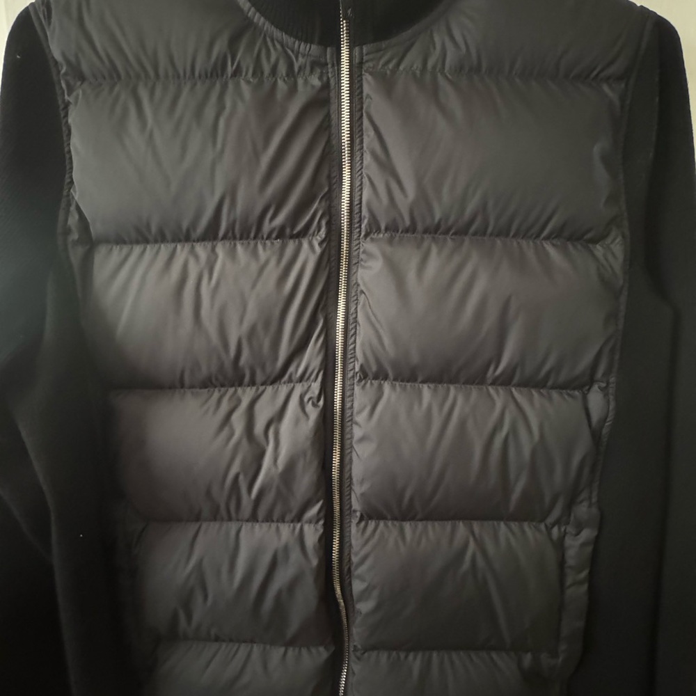 Louis Vuitton Puffer Jacket Down Black Quilted with High Collar Black